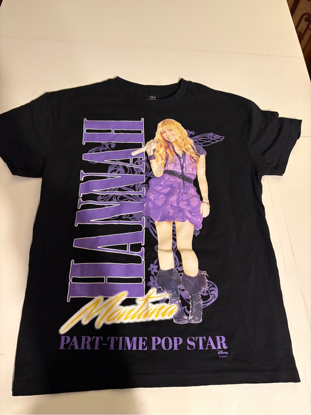 Hannah Montana Purple Graphic Short Sleeve Tee